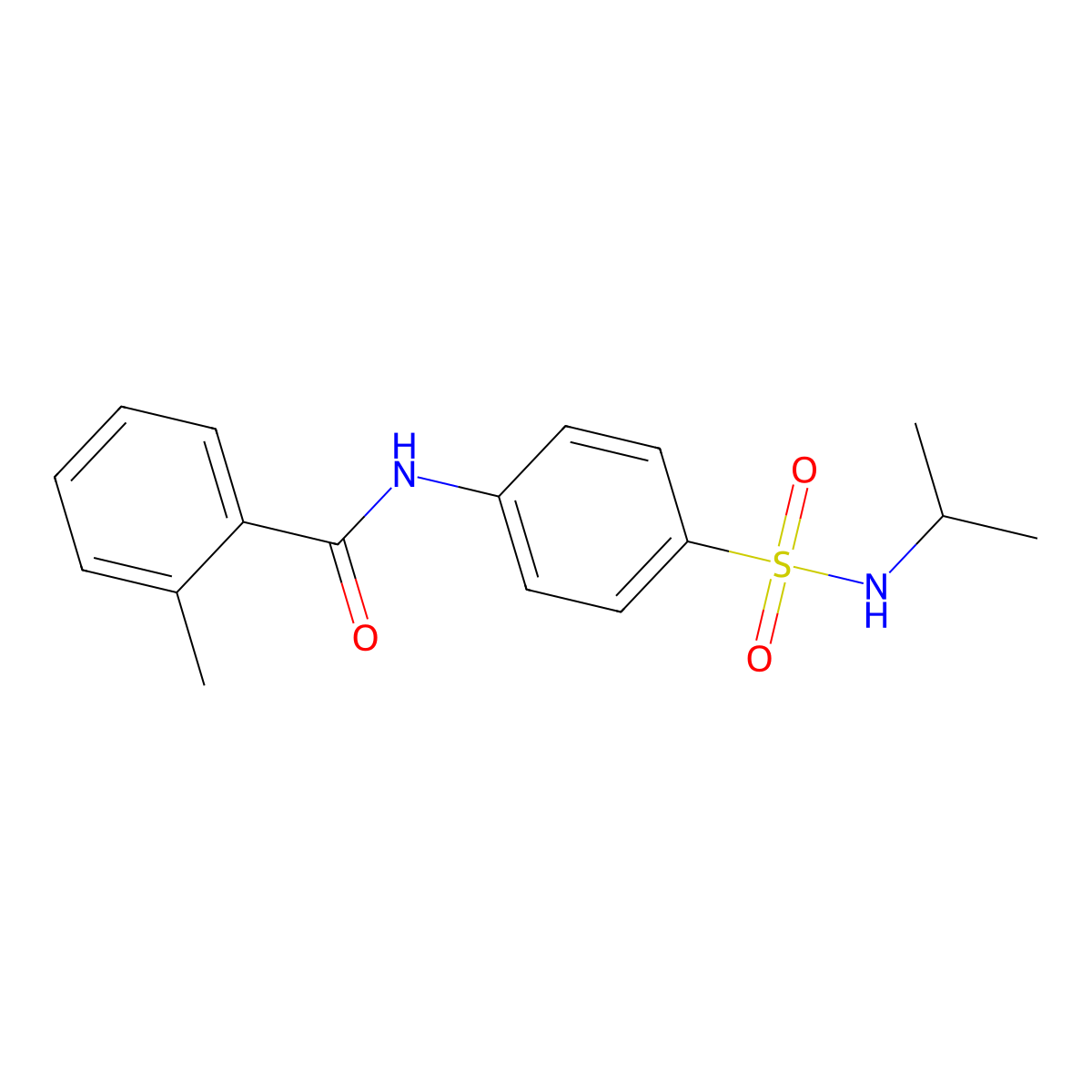 N-{4-[(isopropylamino)sulfonyl]phenyl}-2-methylbenzamide molecular structure, CAS 717894-37-6