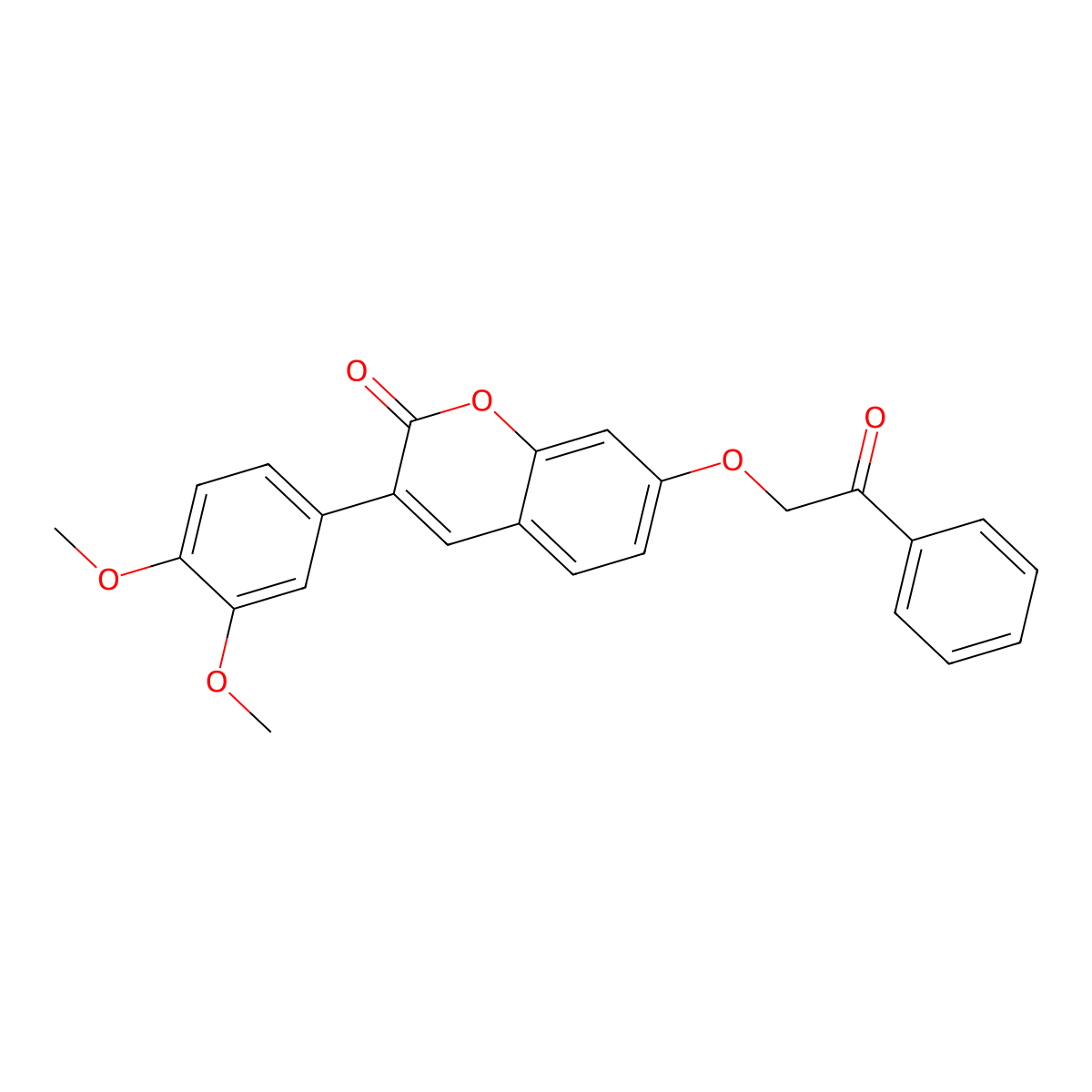 3-(3,4-dimethoxyphenyl)-7-(2-oxo-2-phenylethoxy)-2H-chromen-2-one molecular structure, CAS 717894-43-4