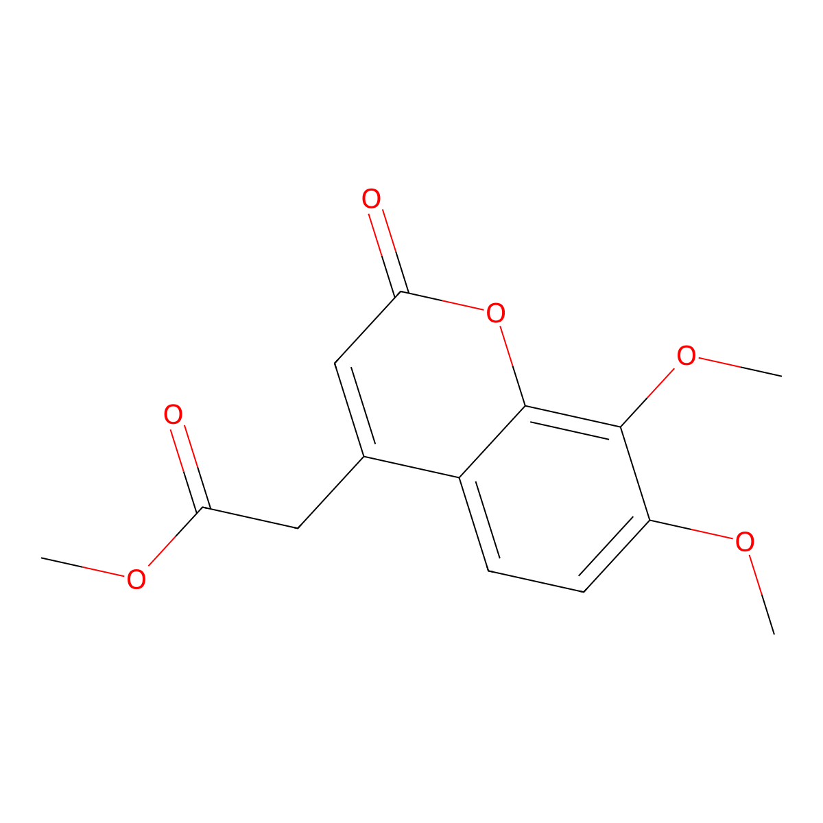 Methyl 2-(7,8-dimethoxy-2-oxochromen-4-yl)acetate molecular structure, CAS 717895-80-2
