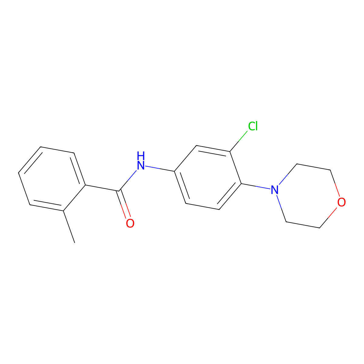 N-[3-chloro-4-(morpholin-4-yl)phenyl]-2-methylbenzamide molecular structure, CAS 717896-00-9