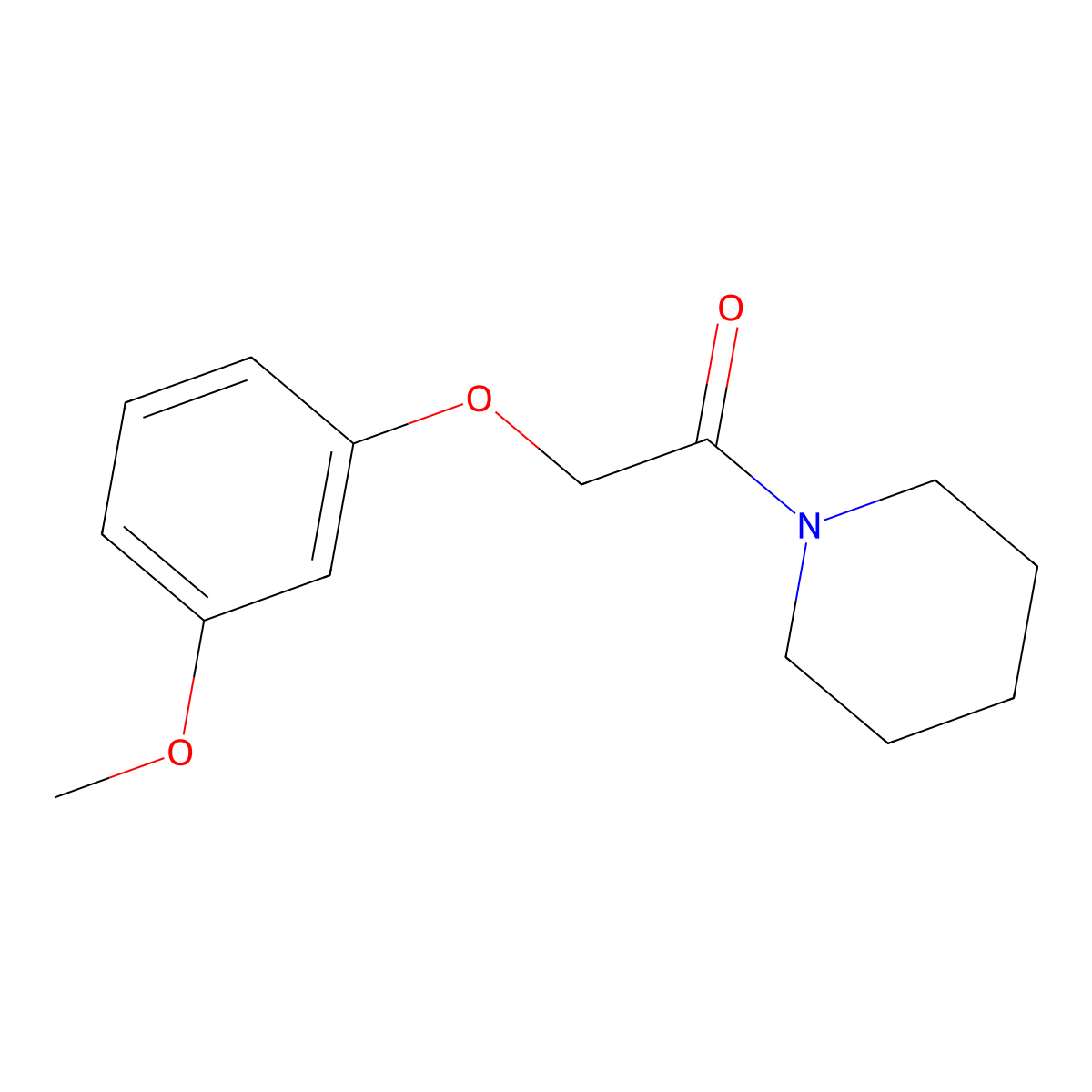 2-(3-Methoxyphenoxy)-1-(piperidin-1-yl)ethanone molecular structure, CAS 717896-33-8