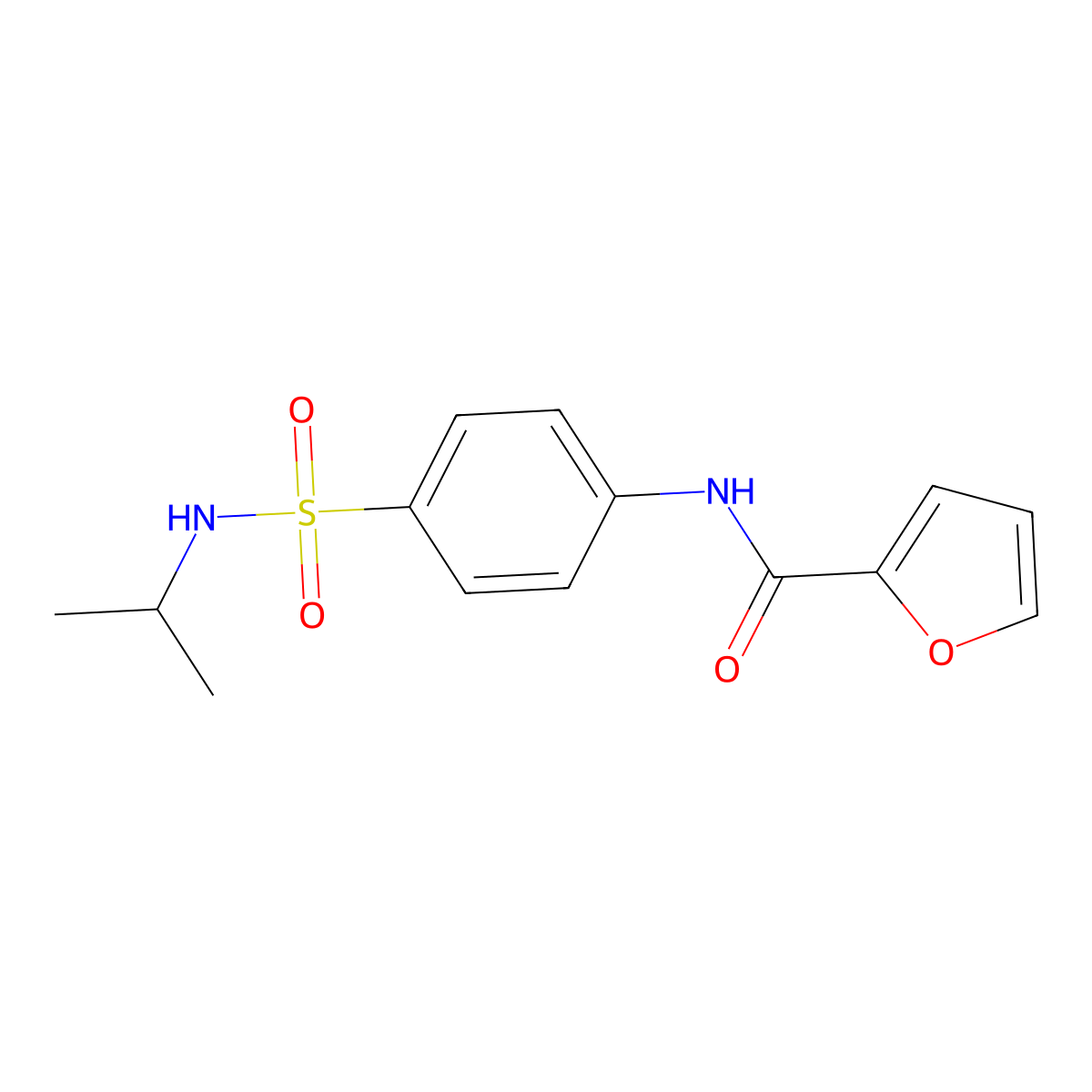 N-{4-[(isopropylamino)sulfonyl]phenyl}-2-furamide molecular structure, CAS 717896-39-4