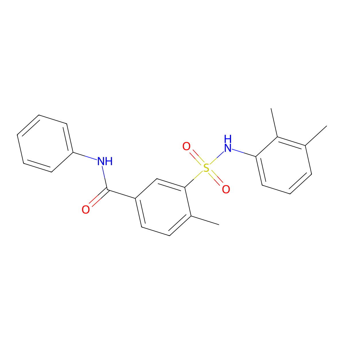 3-[(2,3-dimethylphenyl)sulfamoyl]-4-methyl-N-phenylbenzamide molecular structure, CAS 717896-66-7