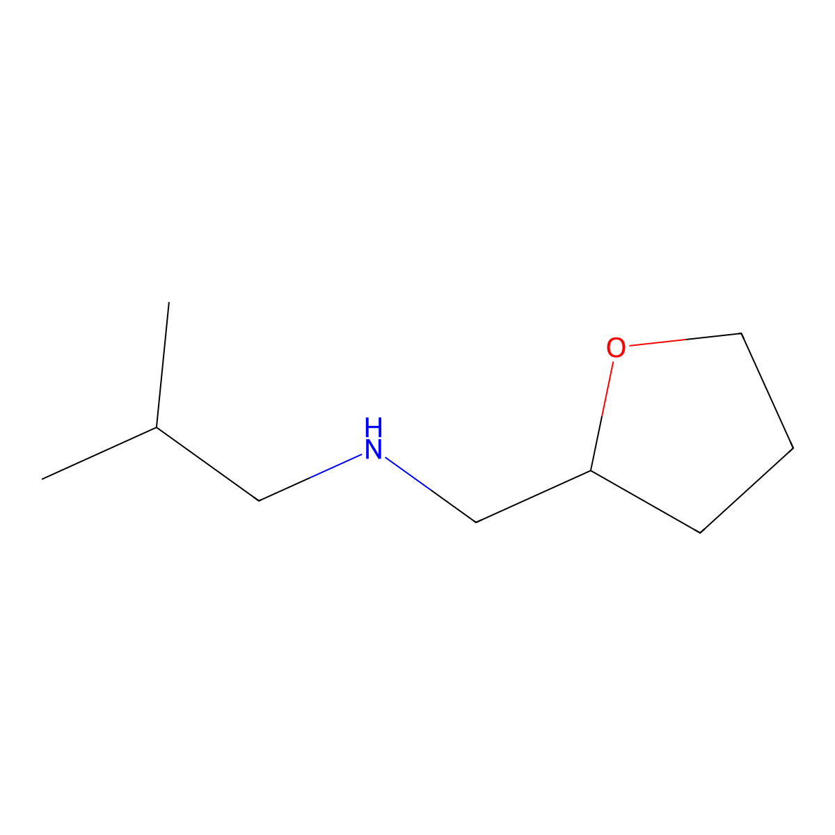 (2-Methylpropyl)[(oxolan-2-yl)methyl]amine molecular structure, CAS 7179-84-2