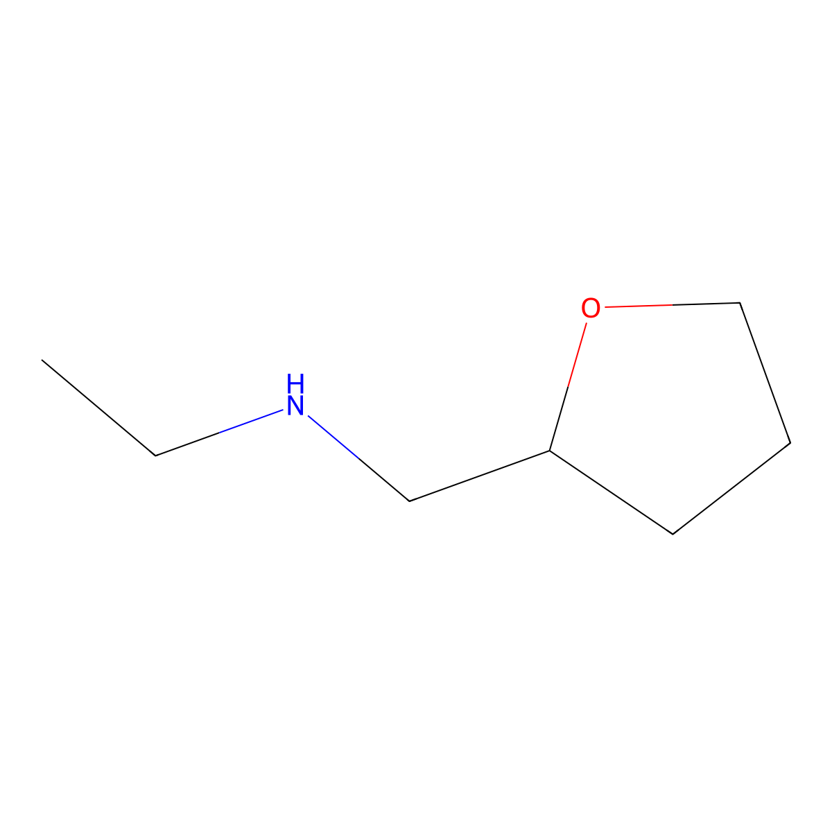N-Ethyltetrahydrofurfurylamine molecular structure, CAS 7179-86-4