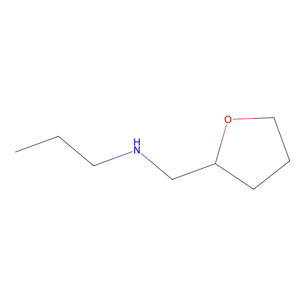 Propyl-(tetrahydro-furan-2-ylmethyl)-amine molecular structure, CAS 7179-87-5