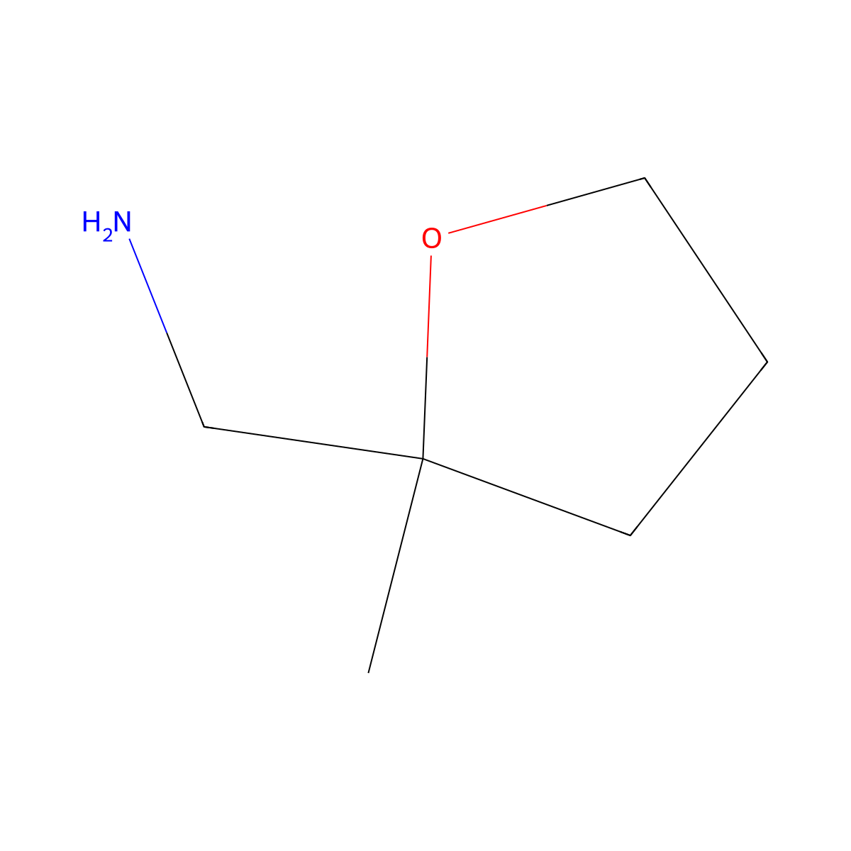 Tetrahydrofurfuryl-2-methylamine molecular structure, CAS 7179-94-4