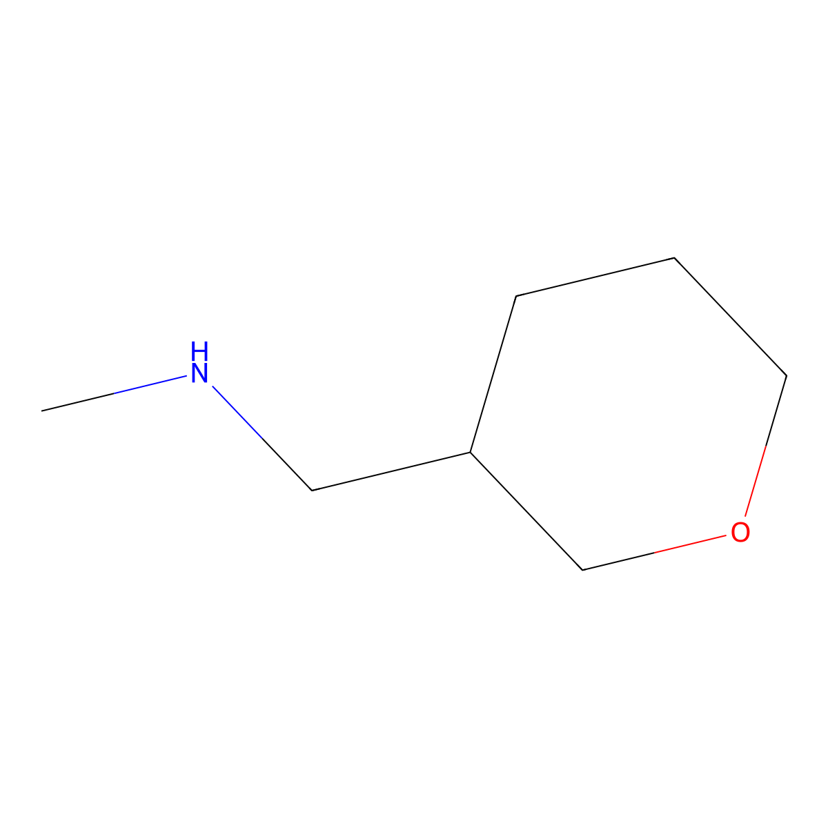 Methyl(oxan-3-ylmethyl)amine molecular structure, CAS 7179-97-7