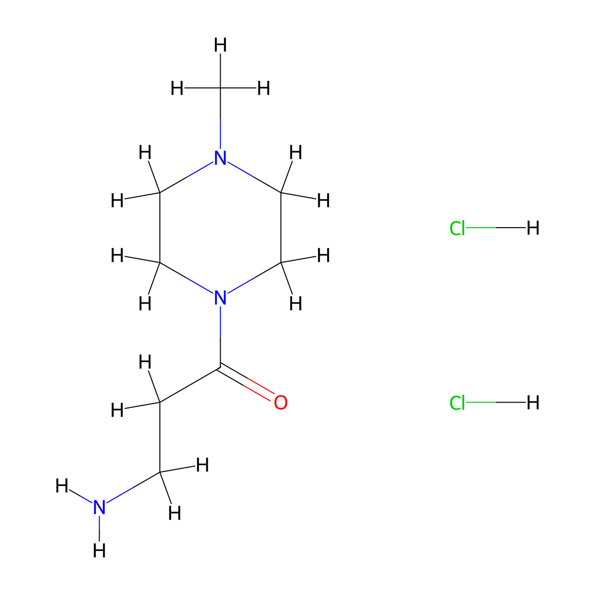 3-Amino-1-(4-methylpiperazin-1-yl)propan-1-one--hydrogen chloride (1/2) molecular structure, CAS 717904-35-3