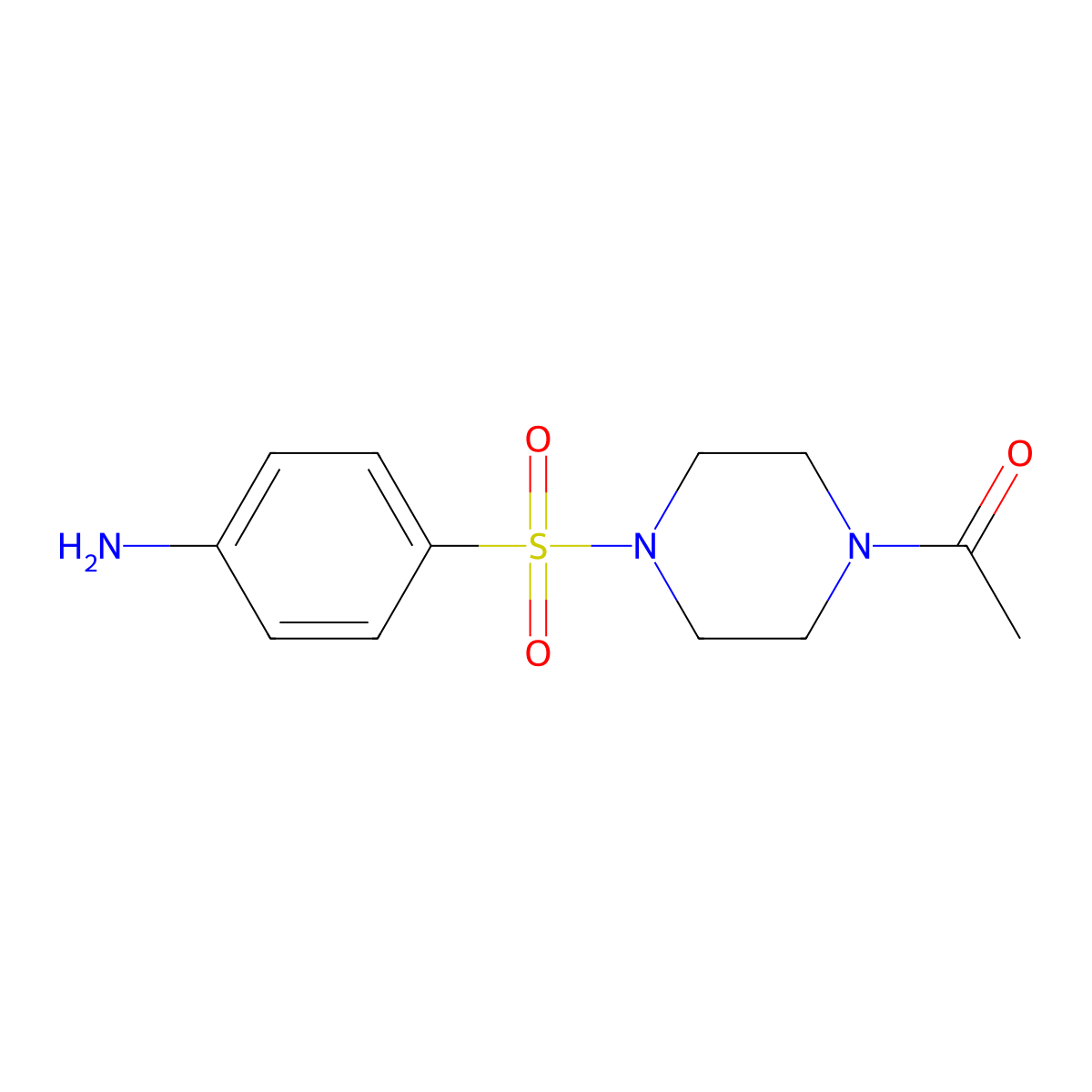 {4-[(4-Acetylpiperazin-1-yl)sulfonyl]phenyl}amine molecular structure, CAS 717904-64-8