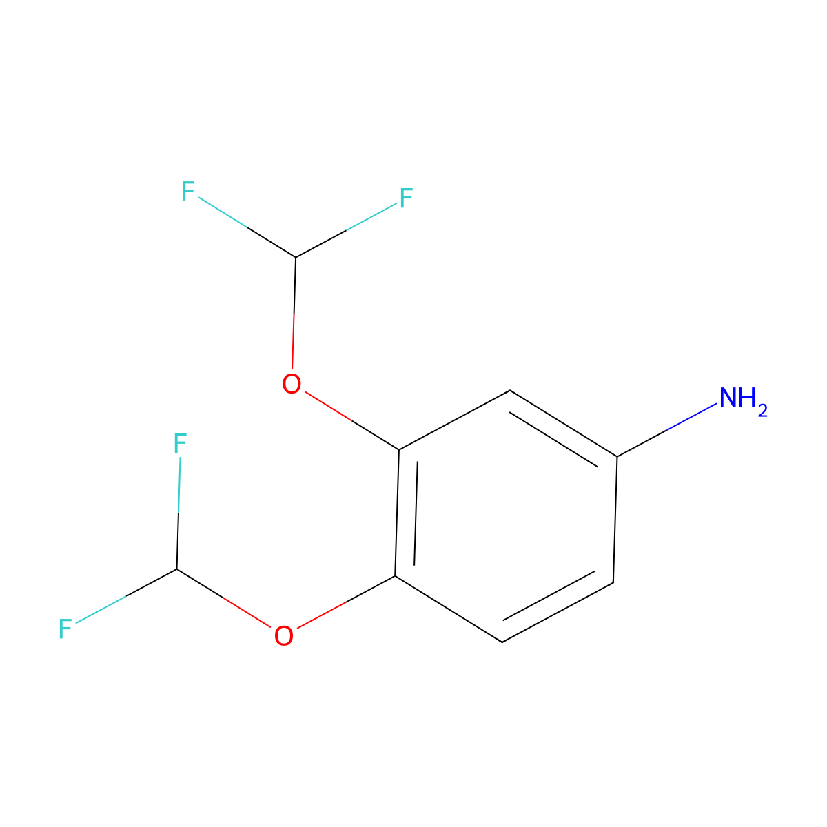 3,4-Bis(difluoromethoxy)aniline molecular structure, CAS 71791-36-1