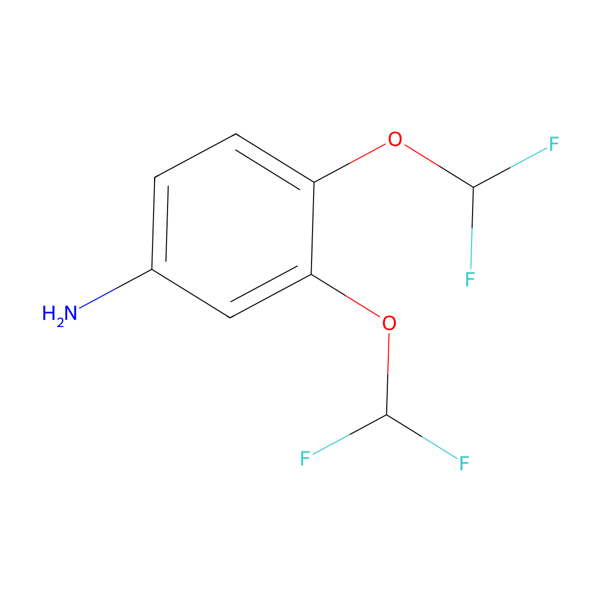 3,4-Bis(difluoromethoxy)aniline molecular structure, CAS 71791-36-1