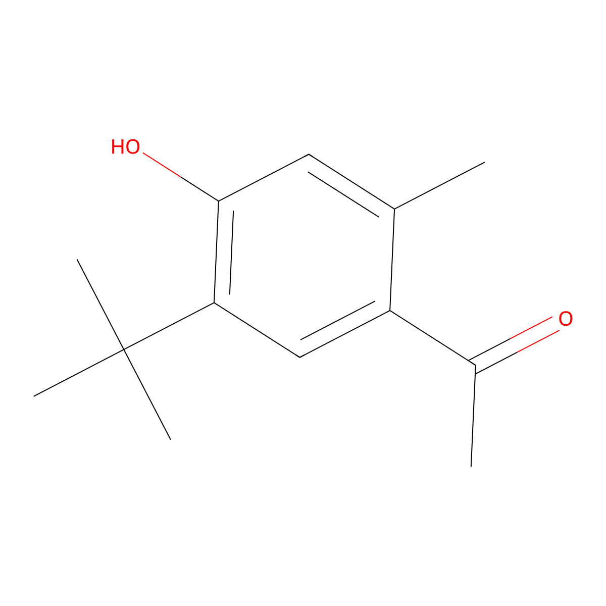1-(5-Tert-butyl-4-hydroxy-2-methylphenyl)ethan-1-one molecular structure, CAS 717910-44-6