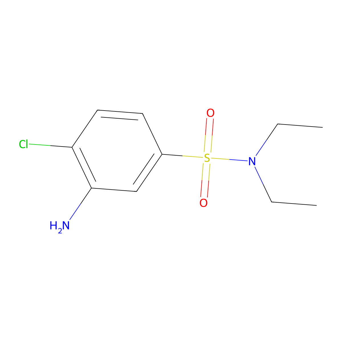 3-amino-4-chloro-N,N-diethylbenzenesulfonamide molecular structure, CAS 71794-12-2