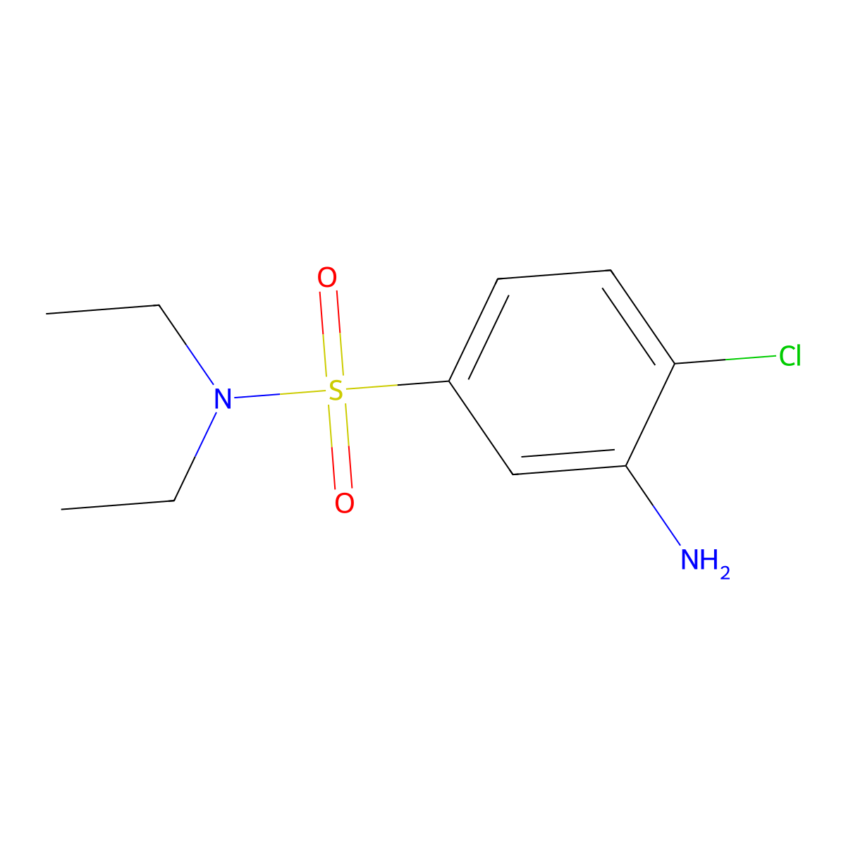 3-amino-4-chloro-N,N-diethylbenzenesulfonamide molecular structure, CAS 71794-12-2
