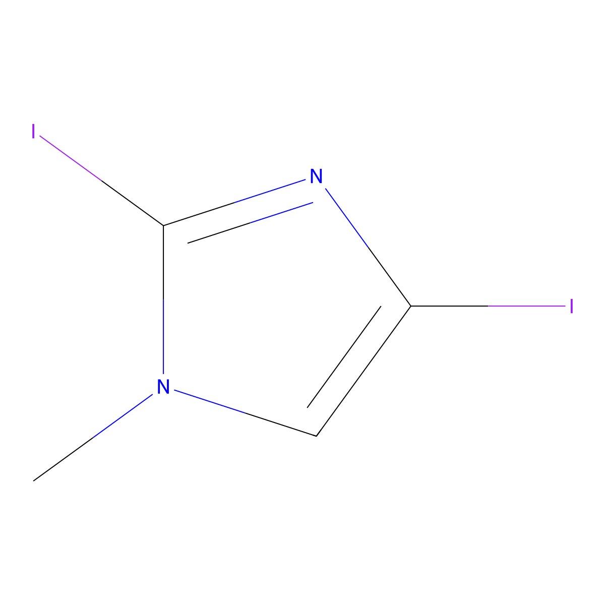 2,4-Diiodo-1-methyl-1H-imidazole molecular structure, CAS 71794-53-1