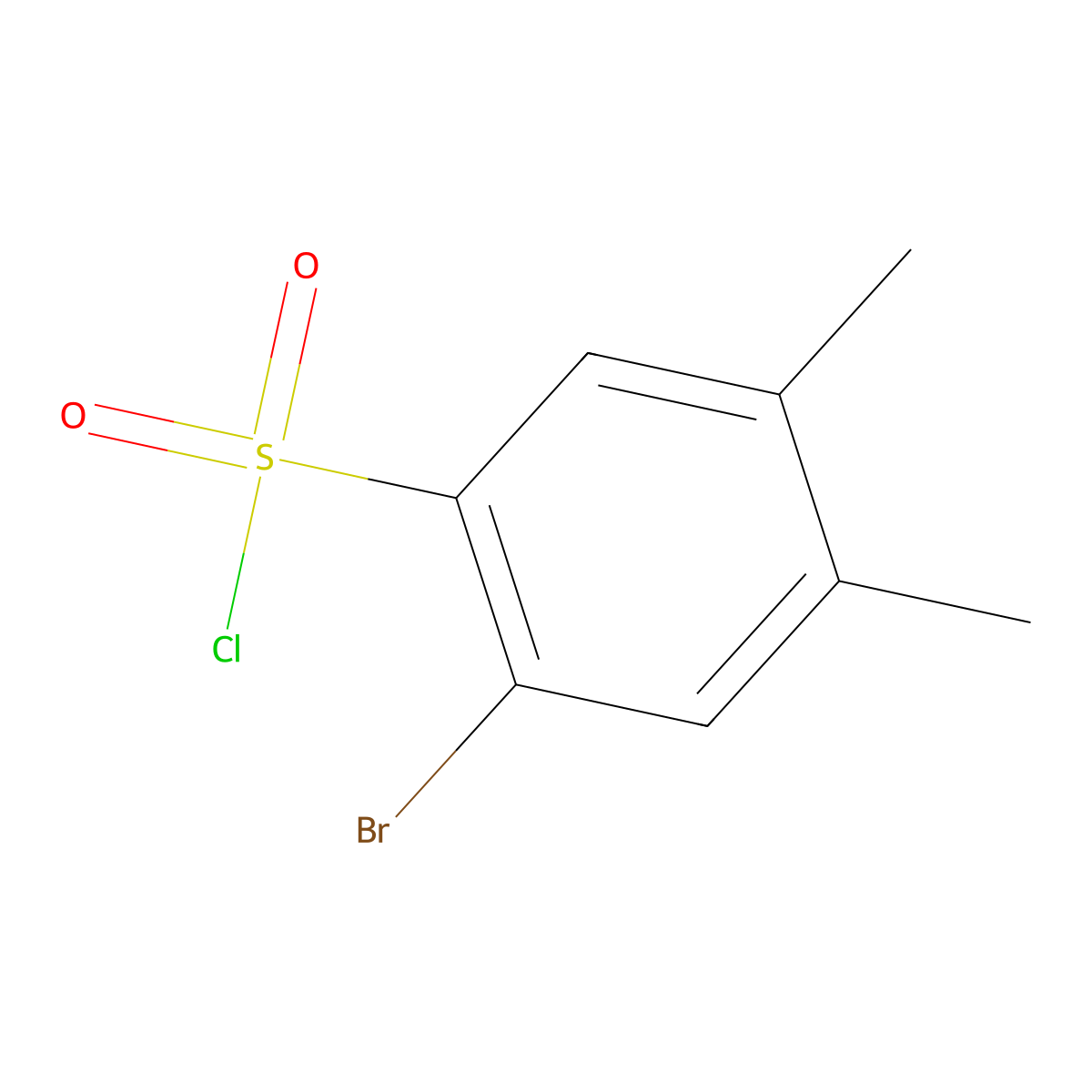 2-Bromo-4,5-dimethylbenzenesulfonyl chloride molecular structure, CAS 71795-72-7