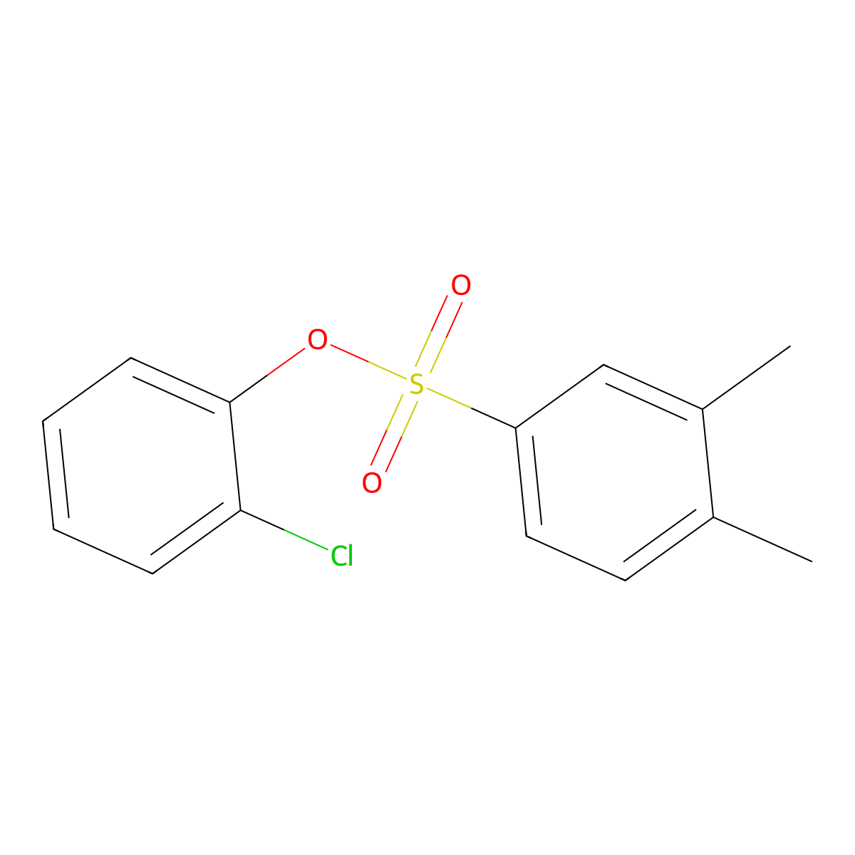 2-Chlorophenyl 3,4-dimethylbenzenesulfonate molecular structure, CAS 71795-99-8