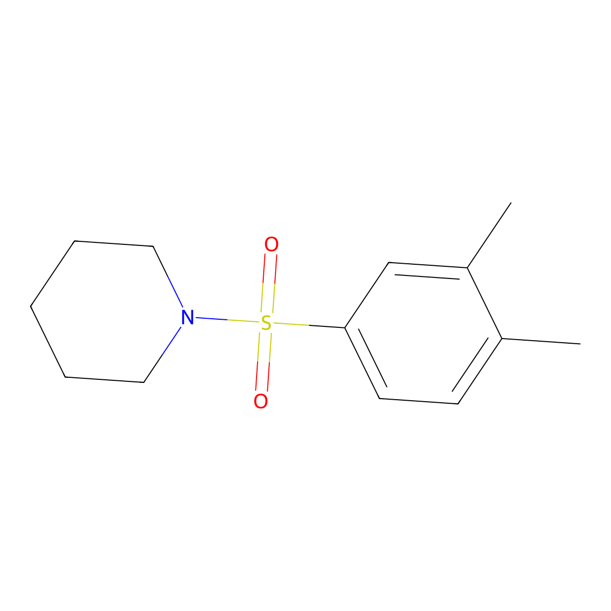1-[(3,4-Dimethylphenyl)sulfonyl]piperidine molecular structure, CAS 71796-11-7
