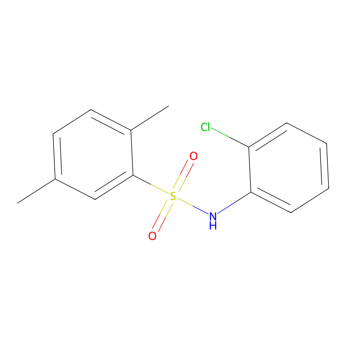 N-(2-chlorophenyl)-2,5-dimethylbenzenesulfonamide molecular structure, CAS 71796-18-4