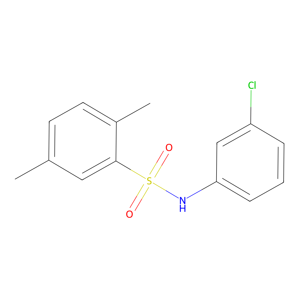 N-(3-chlorophenyl)-2,5-dimethylbenzenesulfonamide molecular structure, CAS 71796-19-5