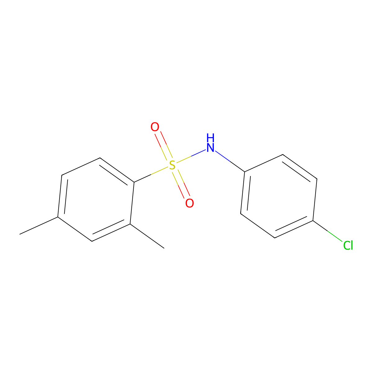 N-(4-chlorophenyl)-2,4-dimethylbenzenesulfonamide molecular structure, CAS 71796-30-0