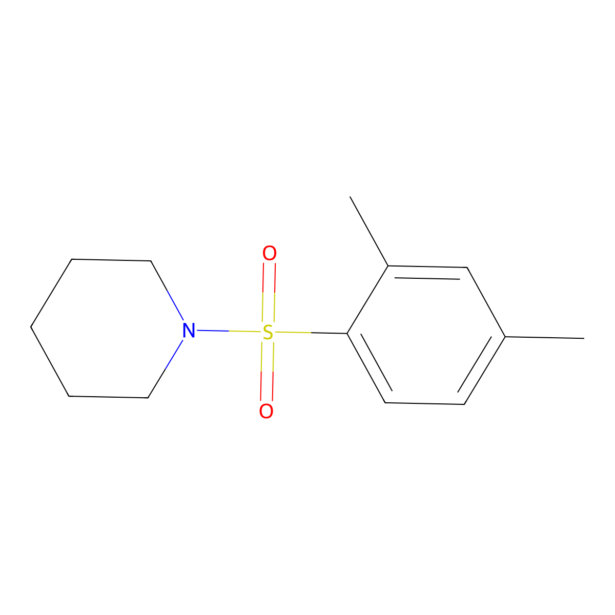 1-[(2,4-Dimethylphenyl)sulfonyl]piperidine molecular structure, CAS 71796-31-1