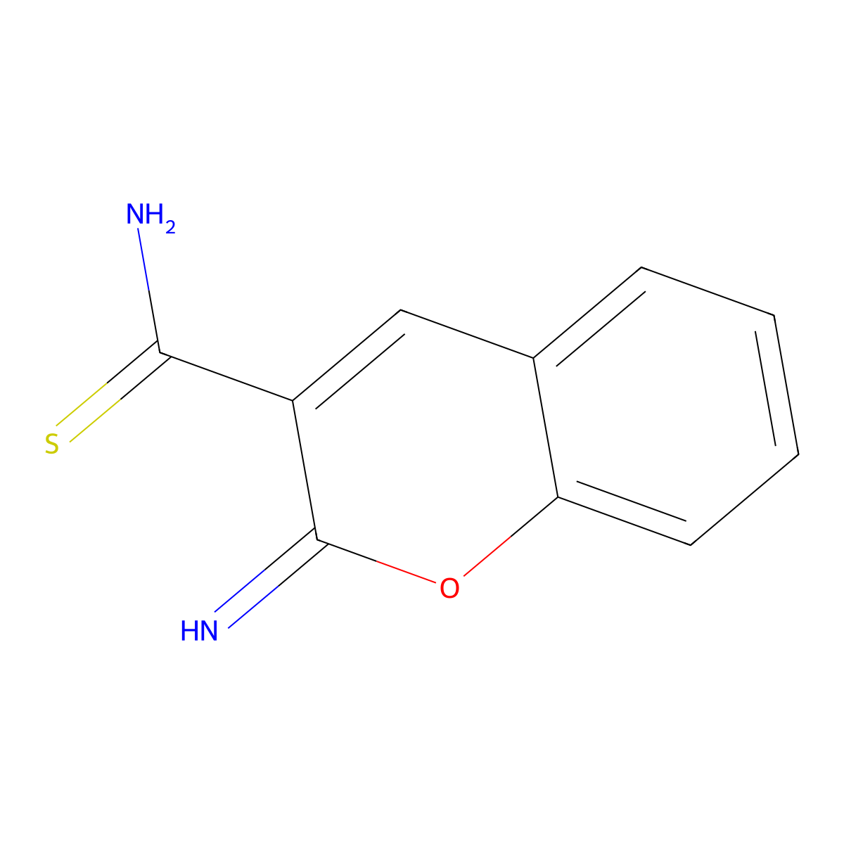 2H-1-Benzopyran-3-carbothioamide, 2-imino- molecular structure, CAS 71796-72-0