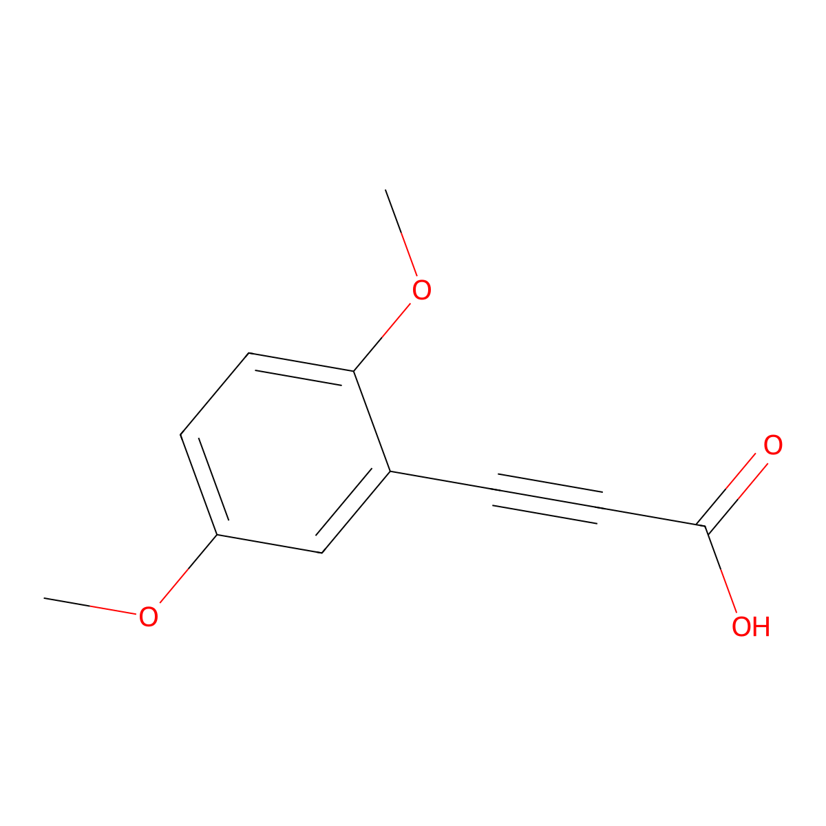 3-(2,5-Dimethoxyphenyl)propiolic acid molecular structure, CAS 71797-88-1