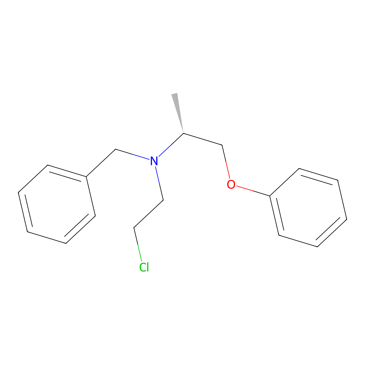 (R)-Phenoxybenzamine molecular structure, CAS 71799-91-2