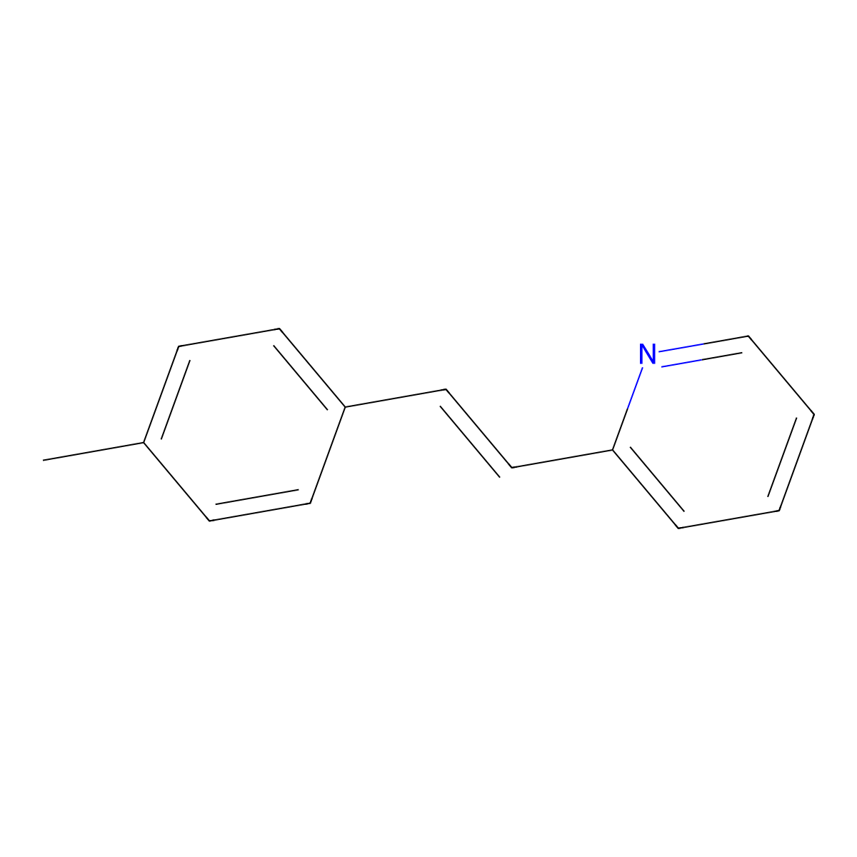 2-[(E)-2-(4-Methylphenyl)ethenyl]pyridine molecular structure, CAS 718-27-4