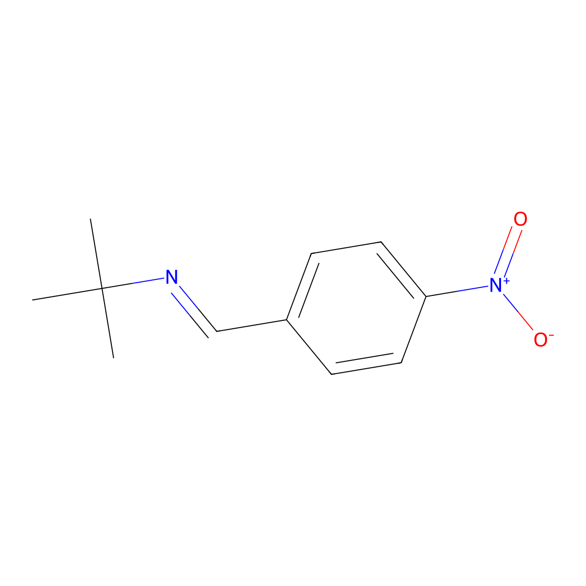 p-Nitrobenzylidene tert-butylamine molecular structure, CAS 718-36-5