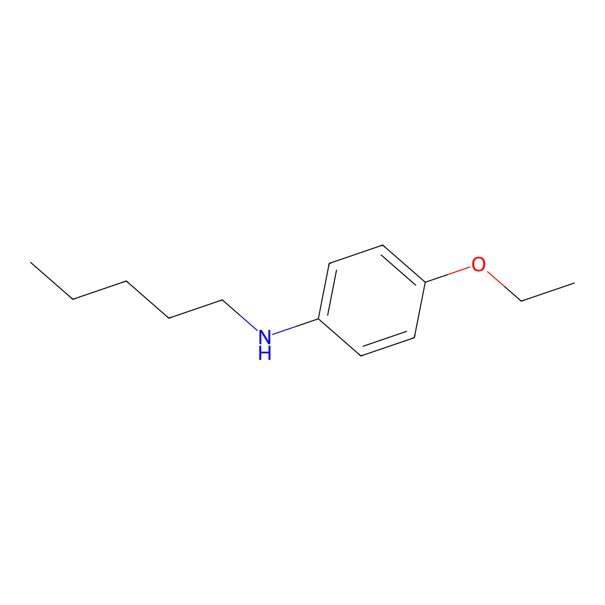 4-ethoxy-N-pentylaniline molecular structure, CAS 718-38-7