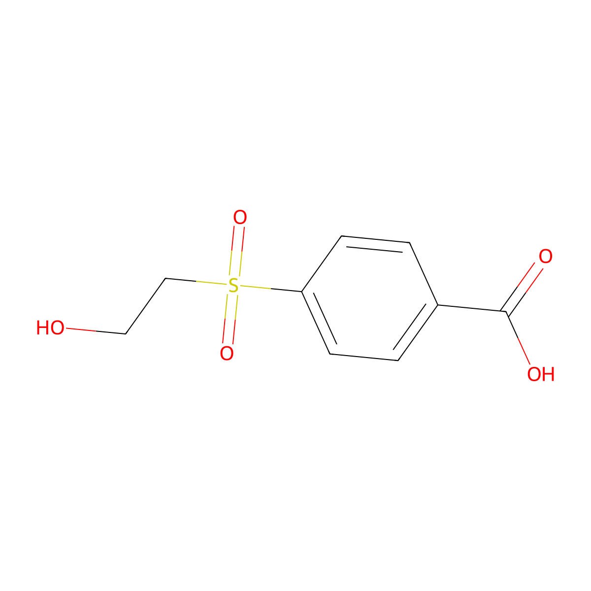 4-(2-Hydroxyethanesulfonyl)benzoic acid molecular structure, CAS 7180-09-8