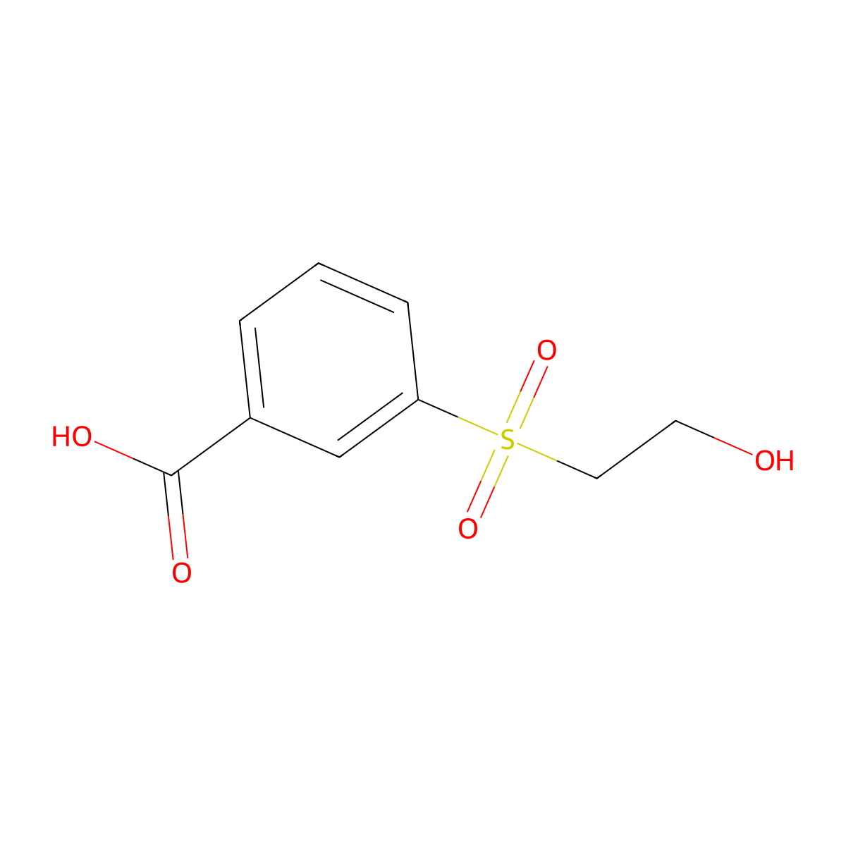 3-((2-Hydroxyethyl)sulfonyl)benzoic acid molecular structure, CAS 7180-11-2