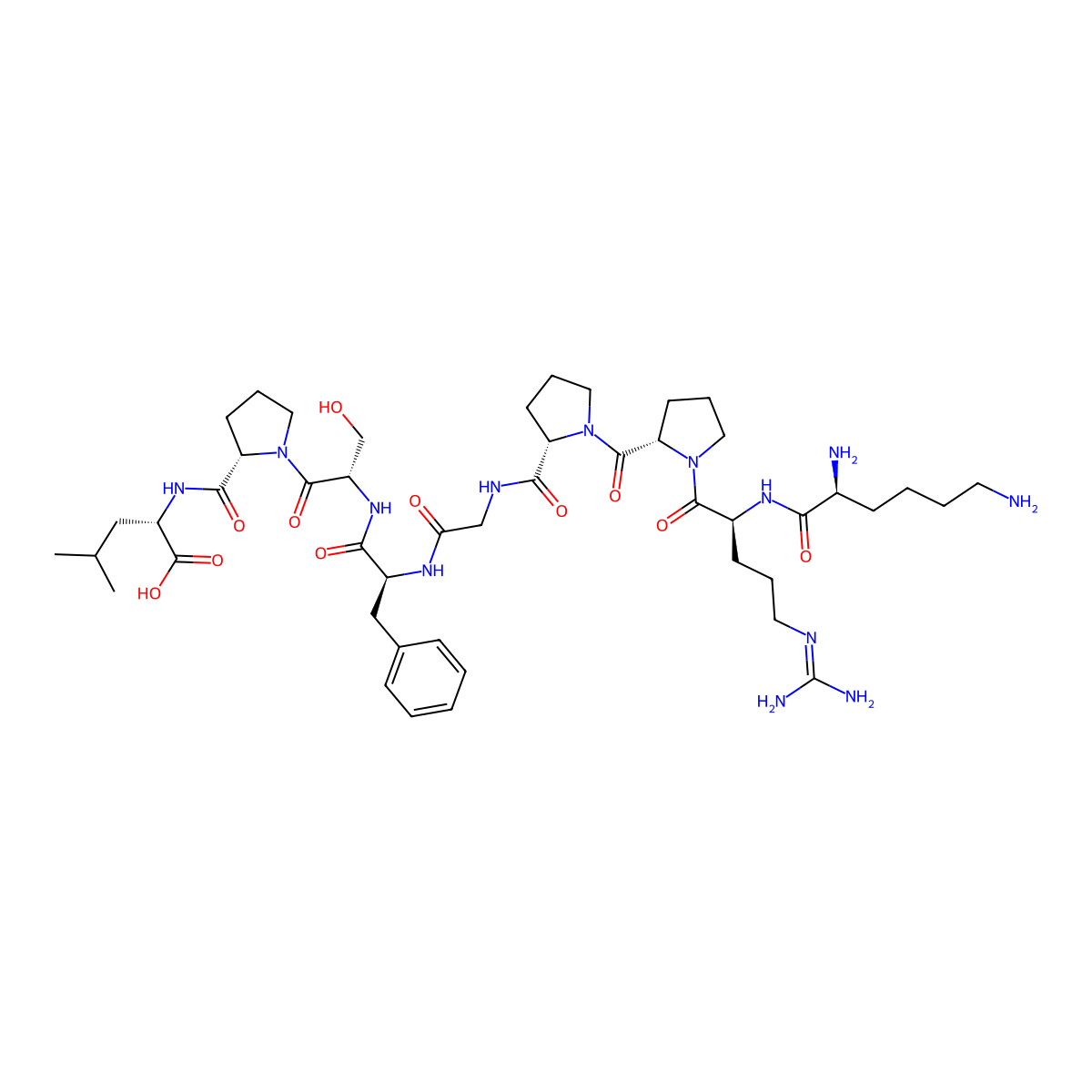 Lys-(Des-Arg9,Leu8)-Bradykinin molecular structure, CAS 71800-37-8