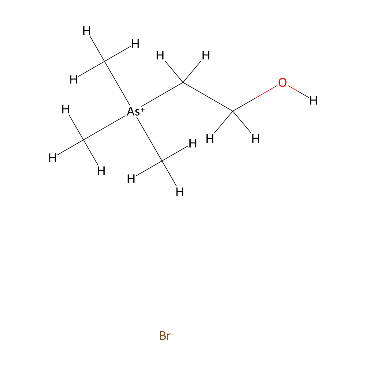 2-Hydroxyethyl(trimethyl)arsanium;bromide molecular structure, CAS 71802-31-8