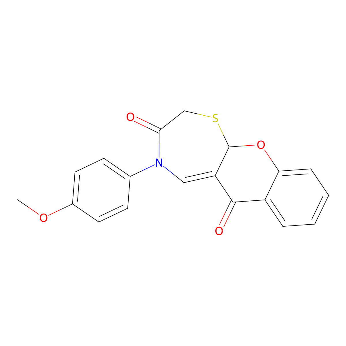 4-(4-methoxyphenyl)-4,11a-dihydro-6H-chromeno[3,2-f][1,4]thiazepine-3,6(2H)-dione molecular structure, CAS 71809-35-3