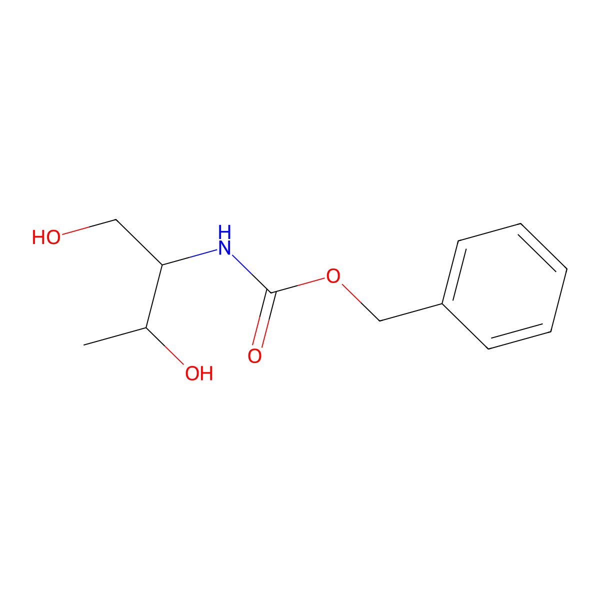 Benzyl ((2R,3R)-1,3-dihydroxybutan-2-yl)carbamate molecular structure, CAS 71811-27-3