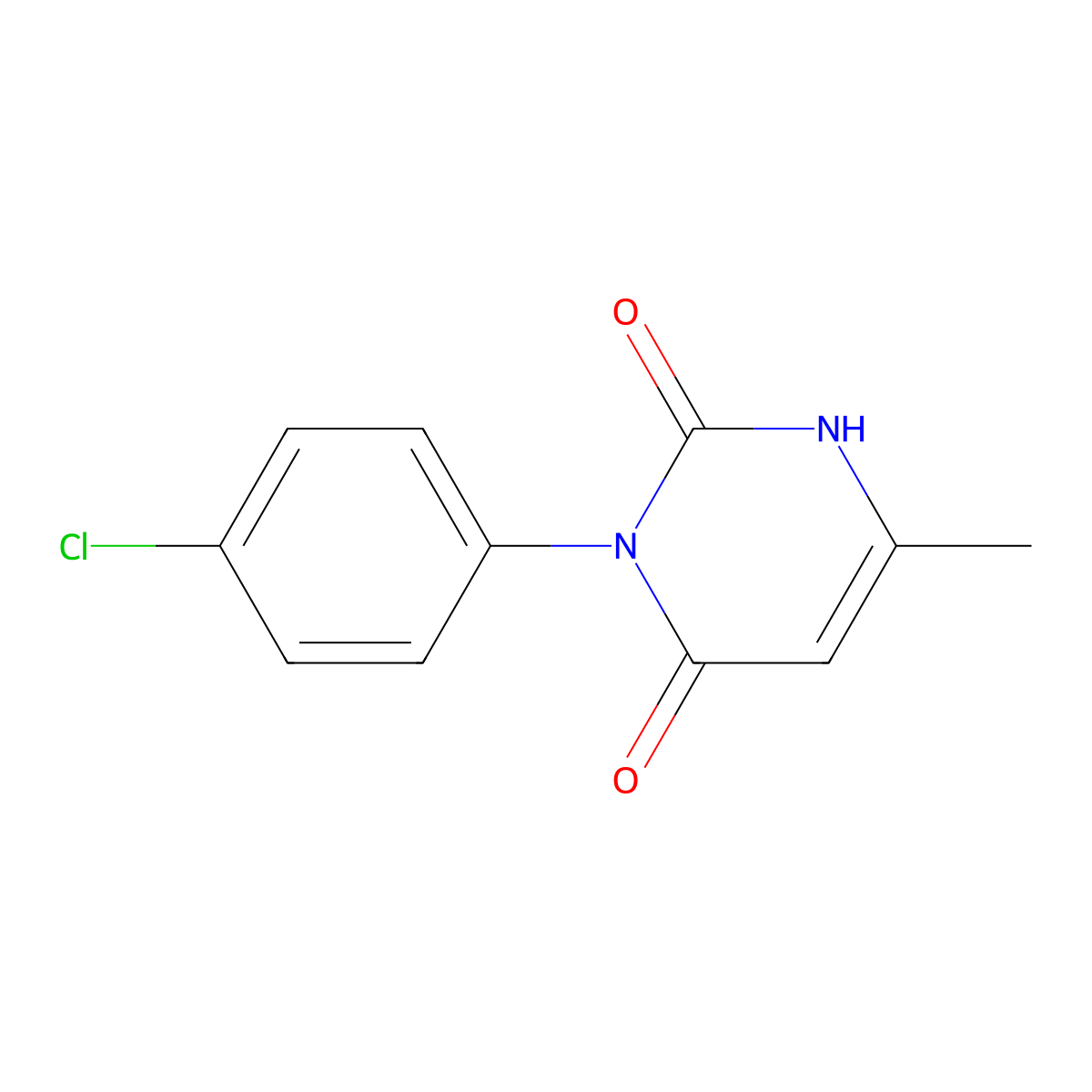 3-(4-chlorophenyl)-6-methyl-2,4(1H,3H)-pyrimidinedione molecular structure, CAS 71814-49-8
