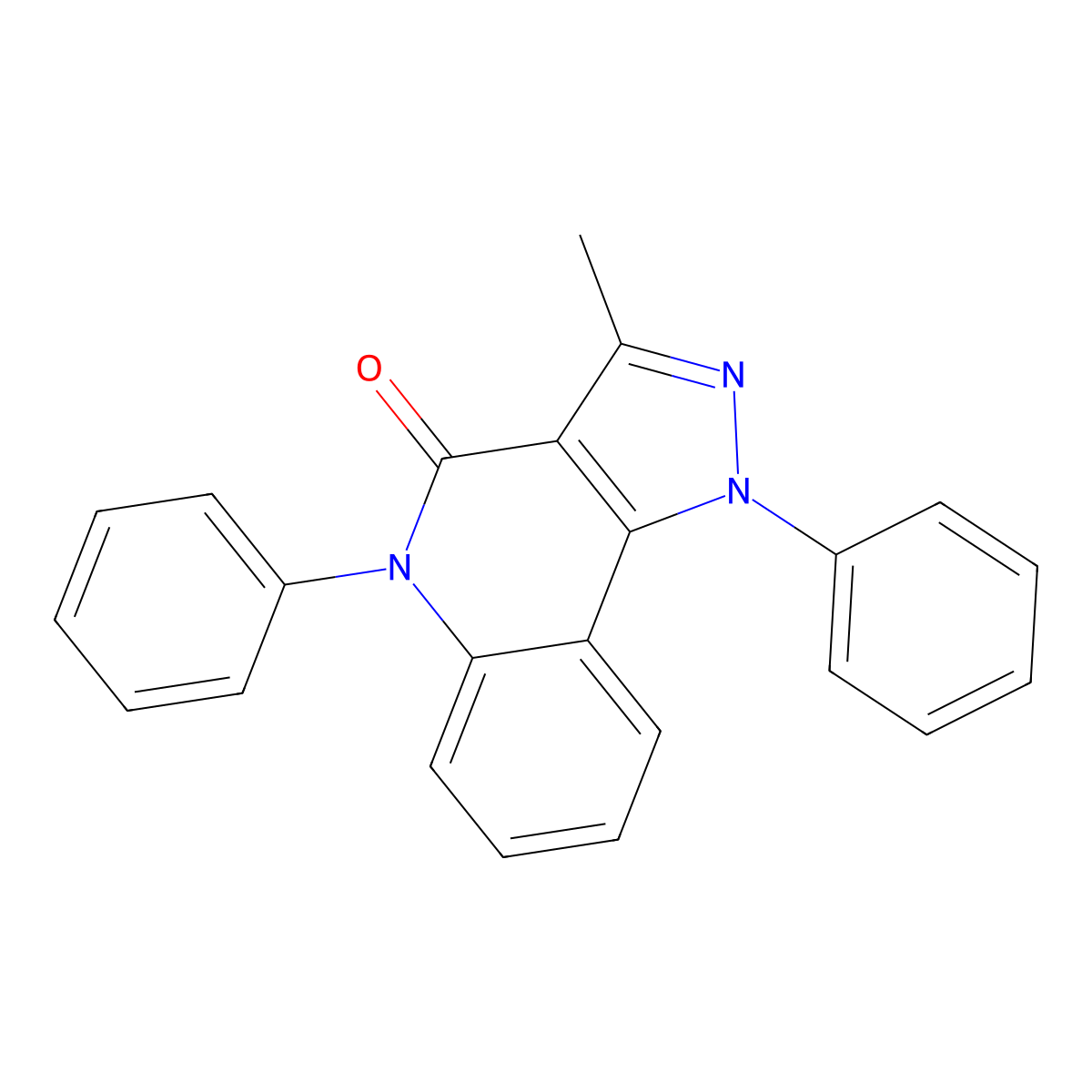 3-methyl-1,5-diphenyl-1,5-dihydro-4H-pyrazolo[4,3-c]quinolin-4-one molecular structure, CAS 71814-54-5