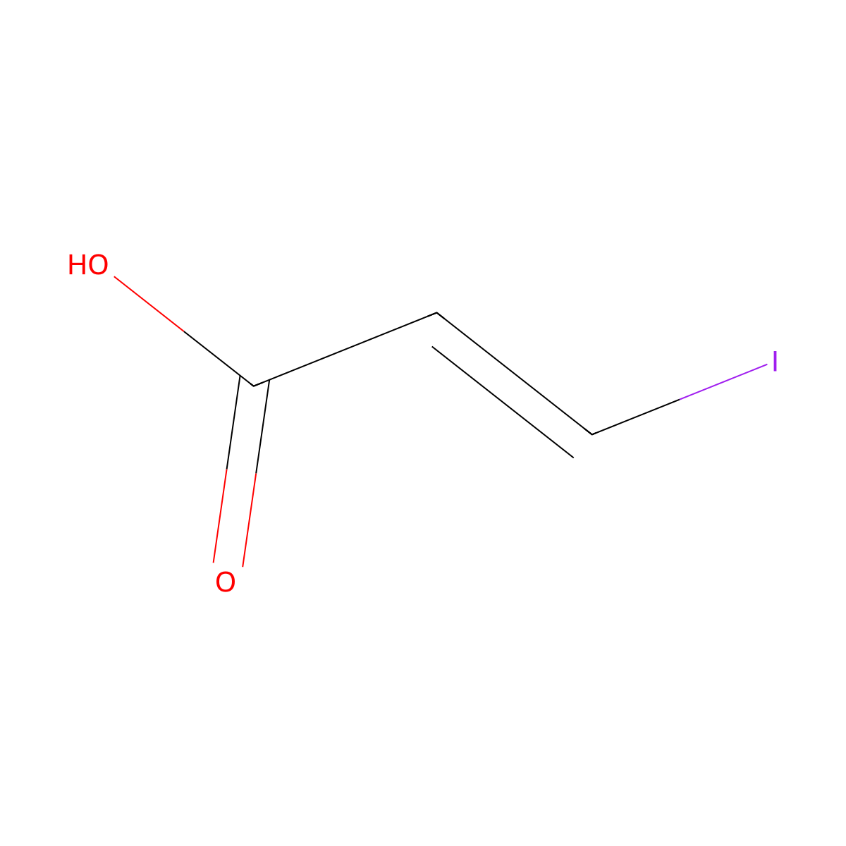 (2E)-3-iodoprop-2-enoic acid molecular structure, CAS 71815-44-6