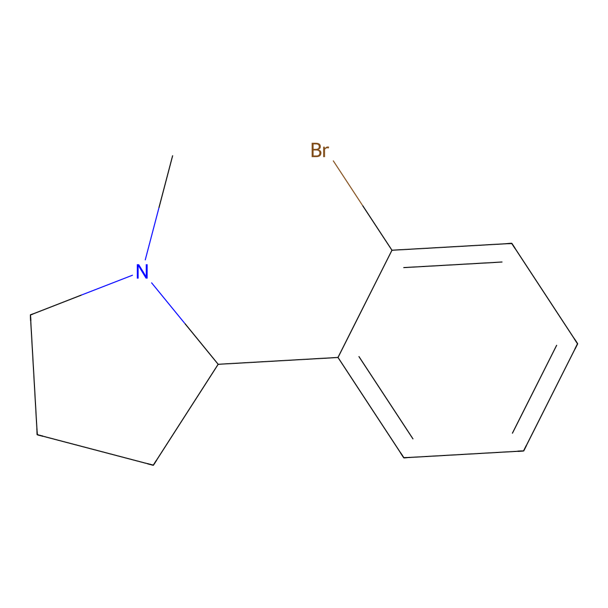 2-(2-Bromophenyl)-1-methylpyrrolidine molecular structure, CAS 71819-31-3