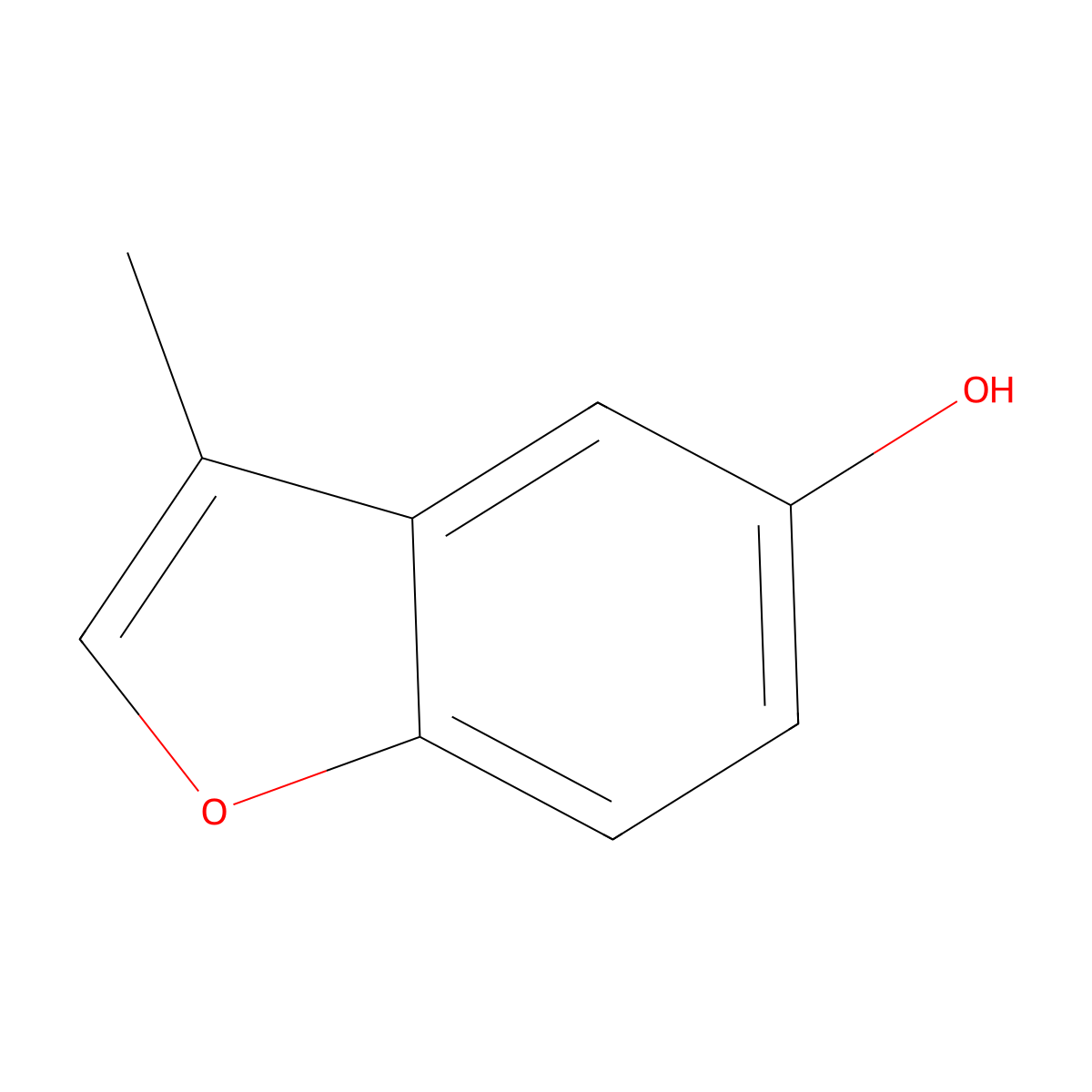 3-Methyl-1-benzofuran-5-ol molecular structure, CAS 7182-21-0