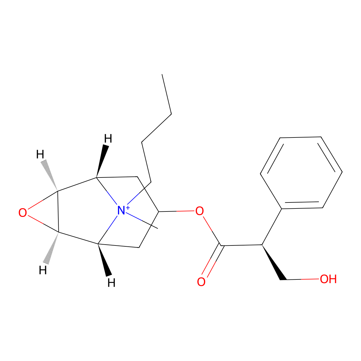 Butylscopolamine molecular structure, CAS 7182-53-8
