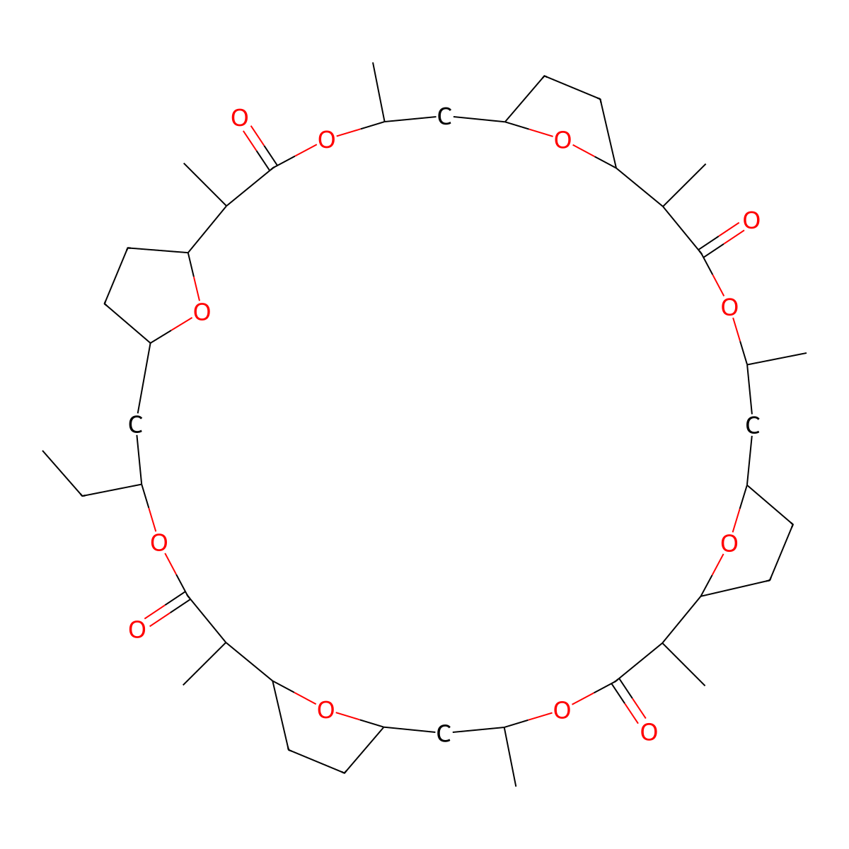 Monactin molecular structure, CAS 7182-54-9