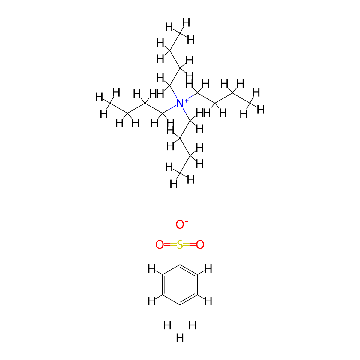 Tetrabutylammonium, salt with 4-methylbenzenesulphonic acid (1:1) molecular structure, CAS 7182-86-7