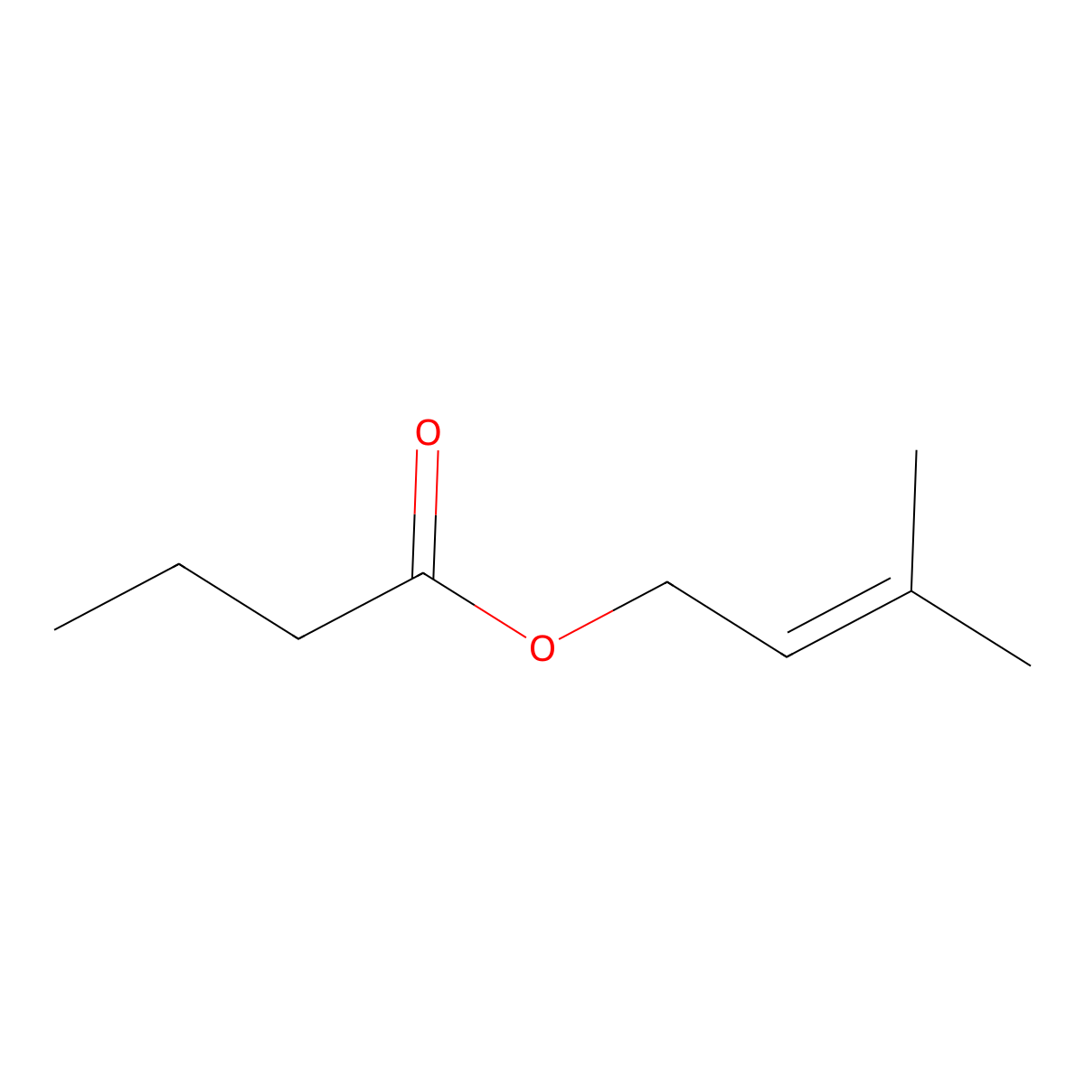 Butanoic acid, 3-methyl-2-buten-1-yl ester molecular structure, CAS 71820-56-9