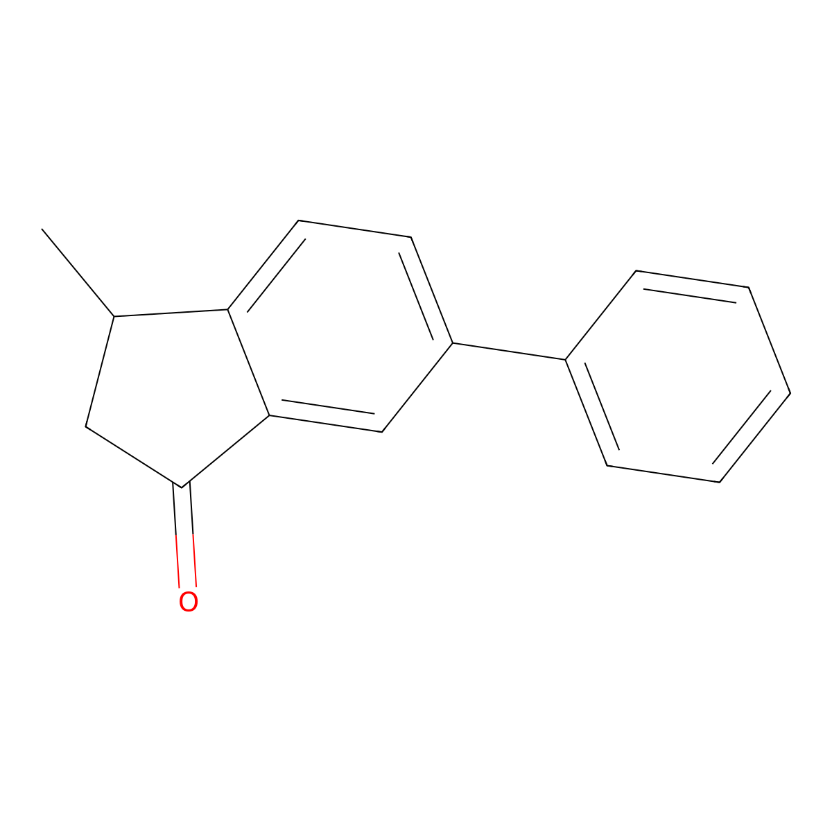 2,3-Dihydro-3-methyl-6-phenyl-1H-inden-1-one molecular structure, CAS 71823-53-5