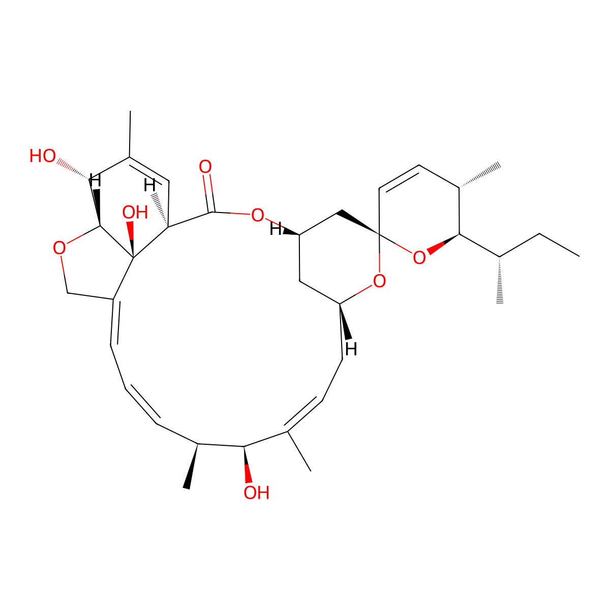 Avermectin impurity 6 molecular structure, CAS 71828-14-3